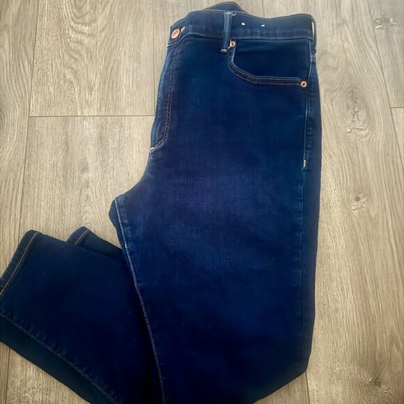 👖 Express High Waisted Denim Perfect Ankle Leggings – Medium Wash, 16 Short - Picture 2 of 7